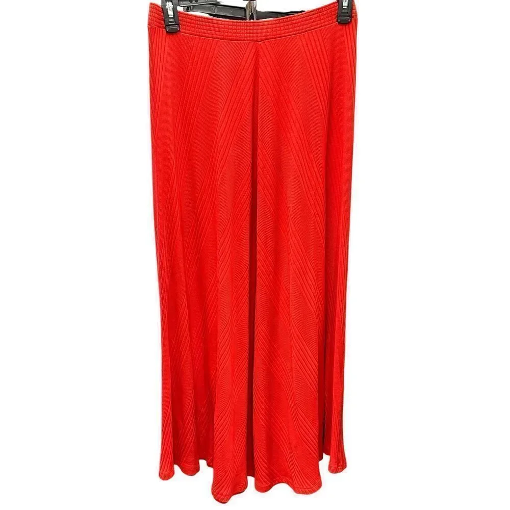 Wyeth Hart Chevron Knit Midi Skirt in Red NWT Size Medium